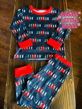 Load image into Gallery viewer, “Red J” Long Sleeve Lounge Set ✨RTS✨
