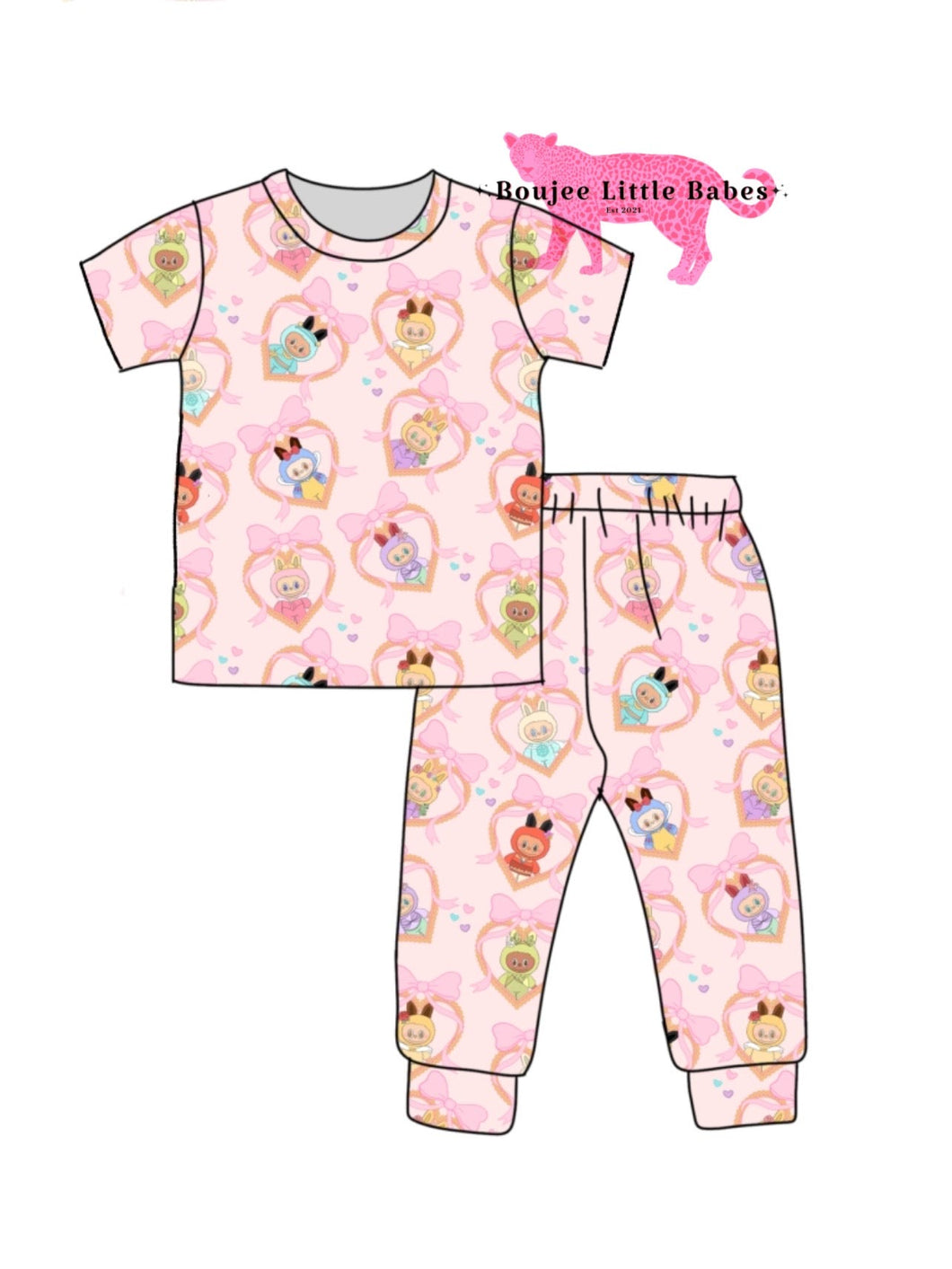 “ 👑 Bubus” Short Sleeve Lounge Set (RTS)