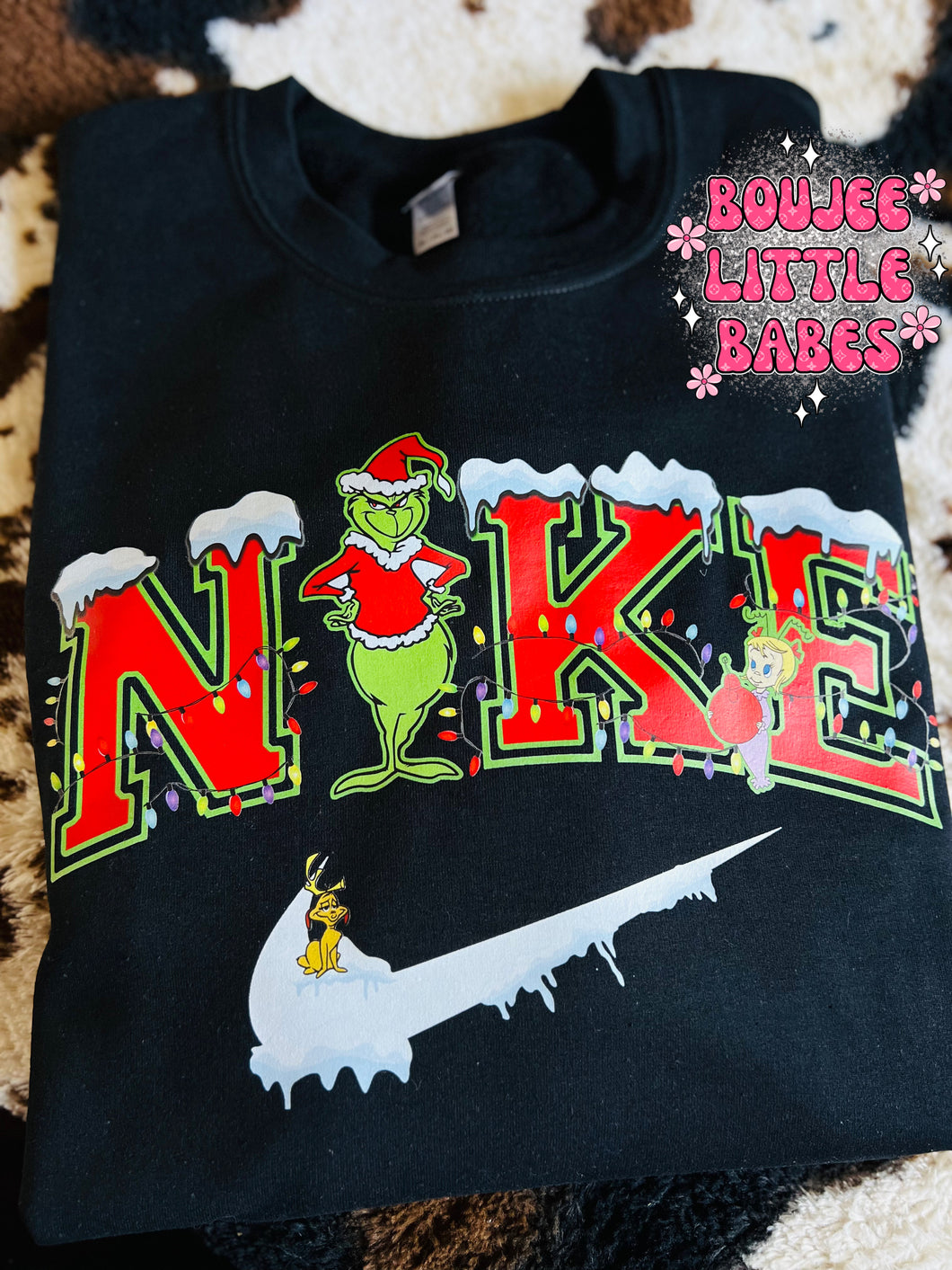 “Xmas Swoosh” Crew Sweatshirt ✨RTS✨ ADULT SIZE ONLY ‼️MINOR DEFECT ON LETTER K‼️