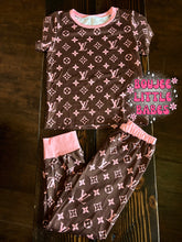 Load image into Gallery viewer, “Pink &amp; Brown” Short Sleeve Lounge Set ✨RTS✨
