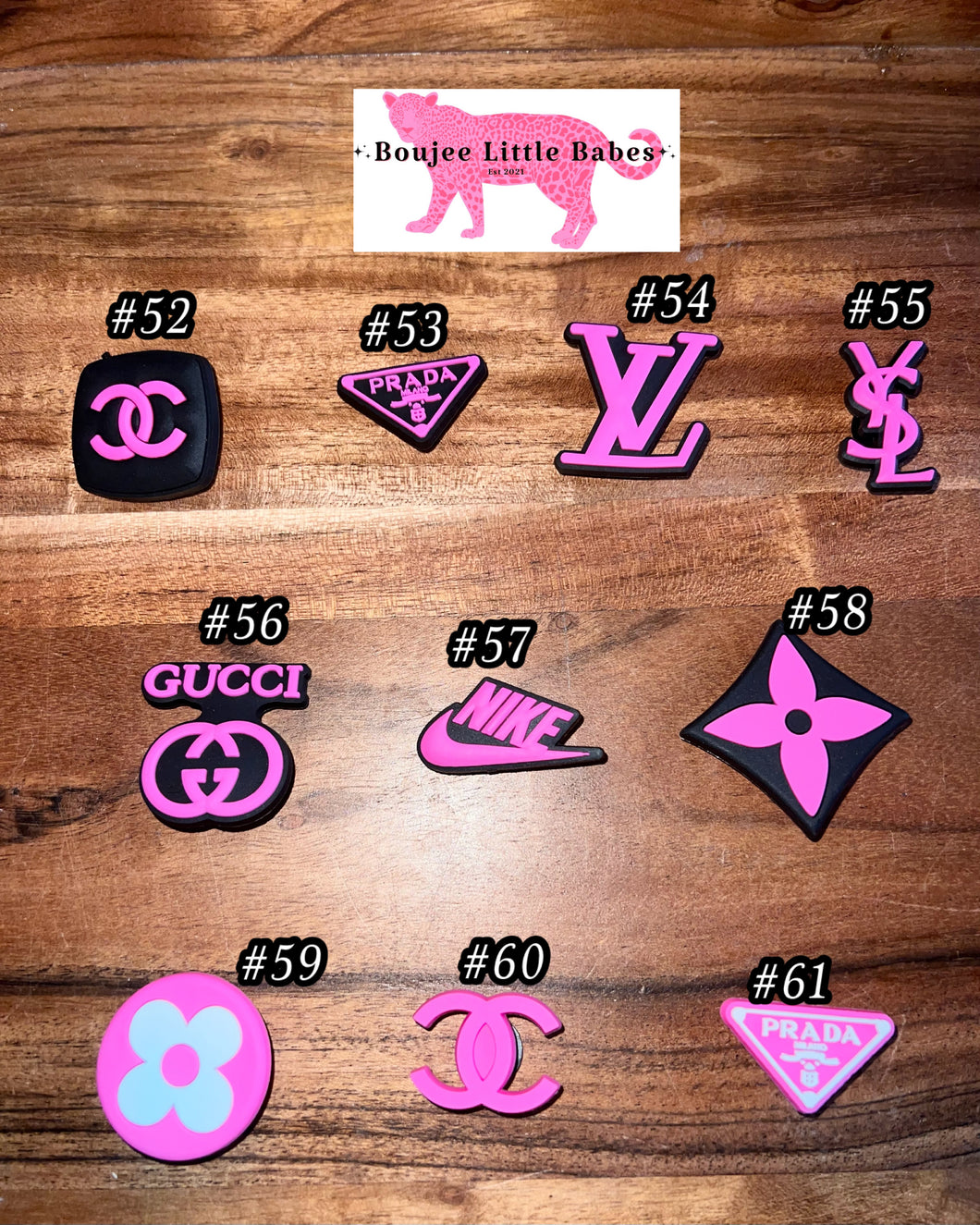Hot Pink & Black Charms (RTS)