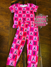 Load image into Gallery viewer, “Pink J” Short Sleeve Lounge Set ✨RTS✨
