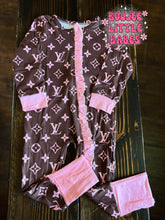 Load image into Gallery viewer, “Pink &amp; Brown” Ruffled Sleeper ✨RTS✨
