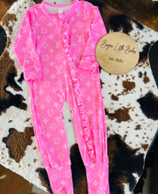 Load image into Gallery viewer, “Bubblegum” Ruffled Sleeper ✨RTS✨
